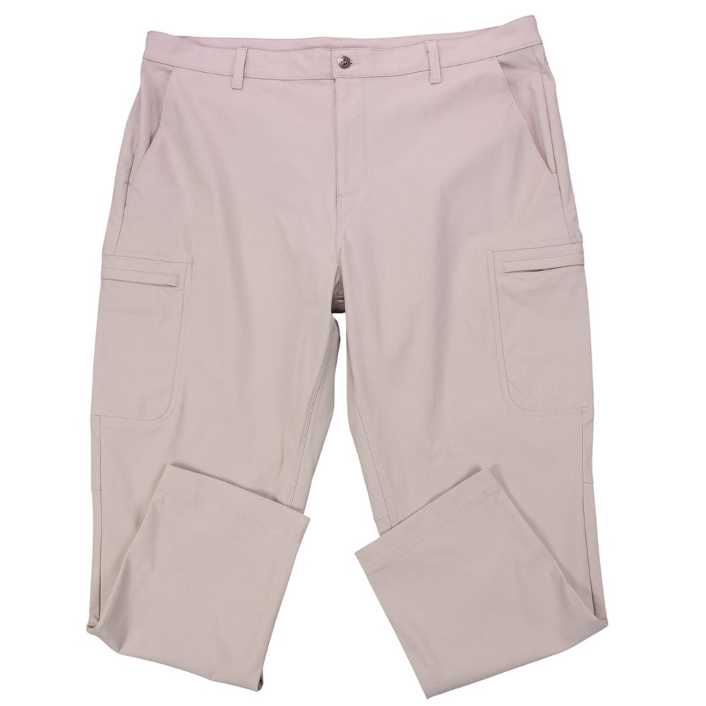 Fabletics Pants Mens 40x28 Beige Khaki The Don 5 Pocket Water Resistant Golf NEW